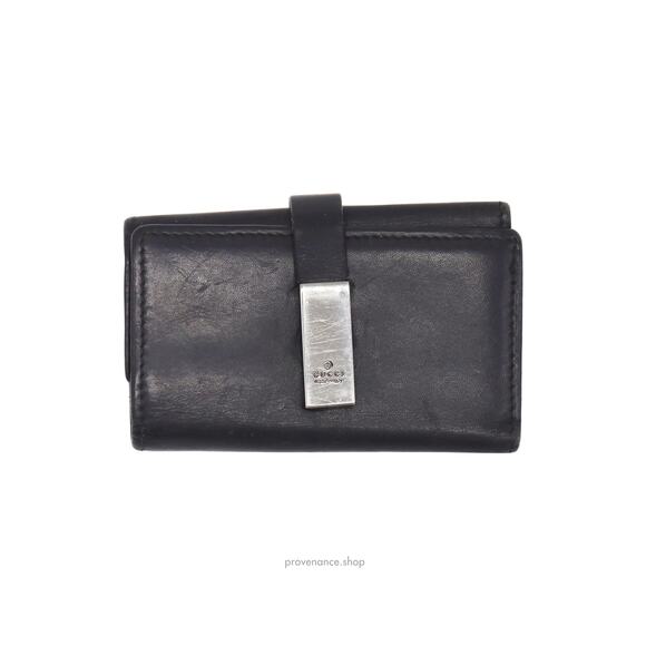🔴 Gucci 6 Key Holder - Black Leather - Picture 1 of 6